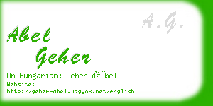 abel geher business card